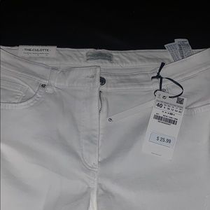 Zara cropped white jeans